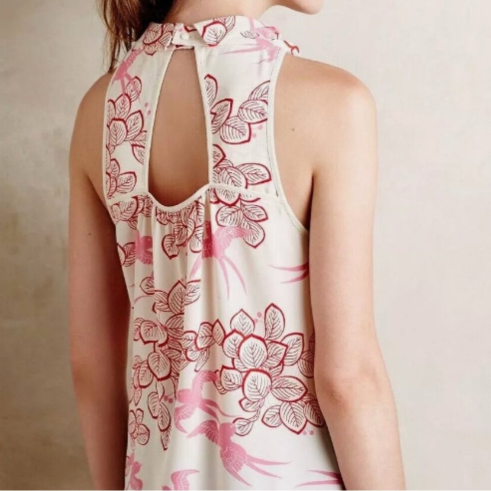 Maeve Floral Pink and Cream Sleeveless Top - Picture 3 of 4